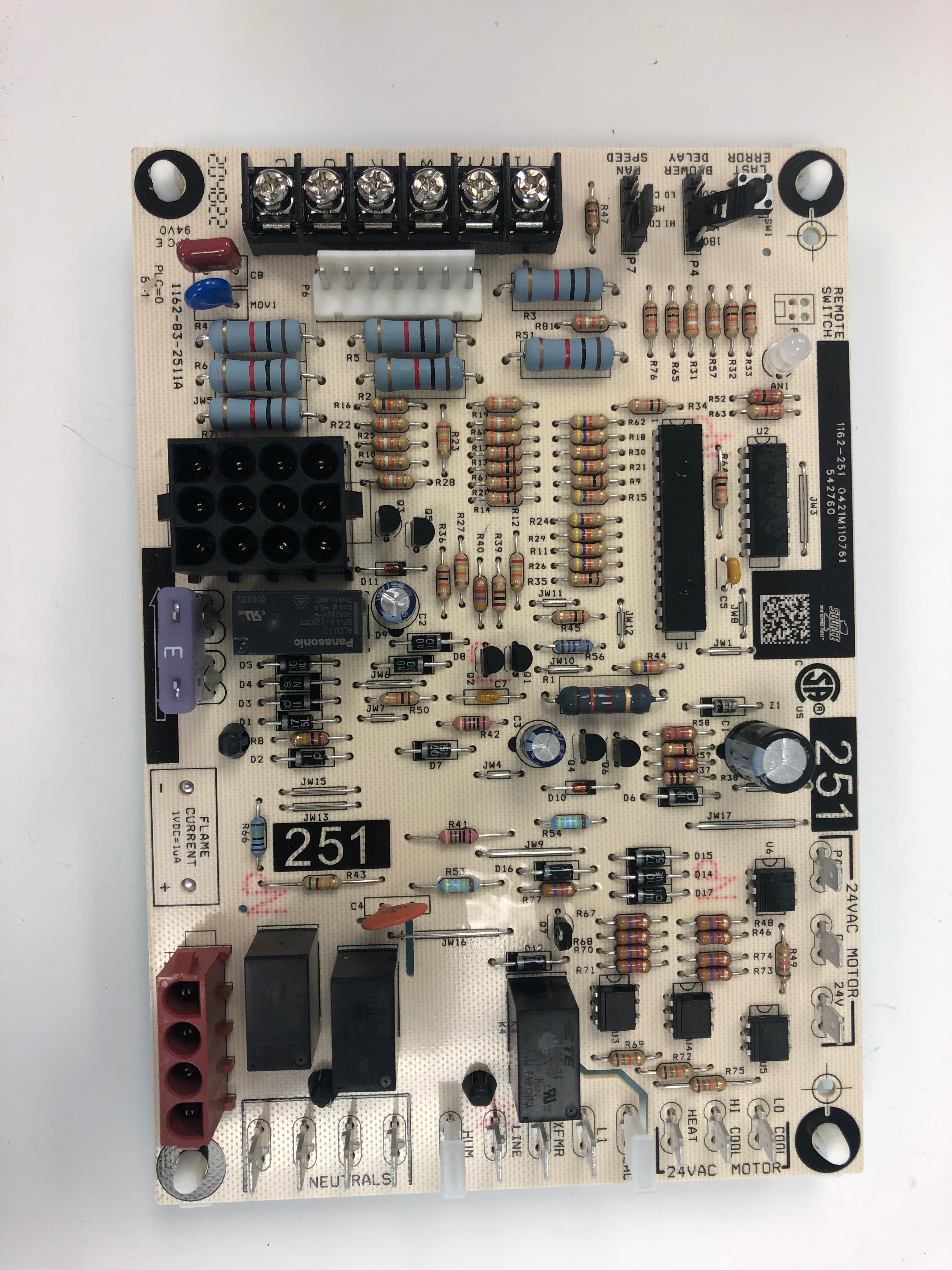 YORK/ COLEMAN CONTROL BOARD SINGLE STAGE X13 1162-251 YORK/ COLEMAN CONTROL BOARD SINGLE STAGE X13 1162-251