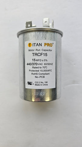 15MFD 370/440 VAC - RUN ROUND CAPACITOR