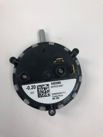 YORK/ COLEMAN PRESSURE SWITCH .20 W.C 5452080 9375VS-0007