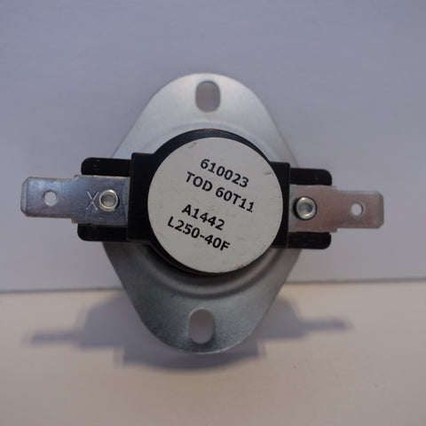 L250-40F SNAP DISC LIMIT CONTROL (99CUT IN 121CUT OUT) OPEN 250F CLOSE 120F